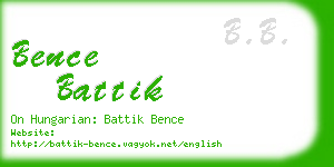 bence battik business card